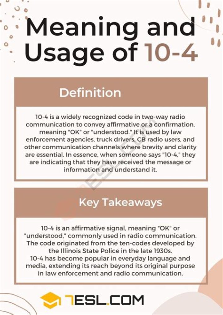 What Does 10-4 Mean? Understanding the Popular Phrase in Communication